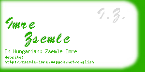 imre zsemle business card